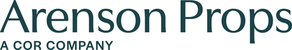 Arenson Props, A COR Company, Logo in Midnight Green