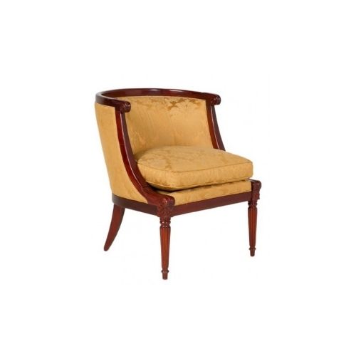 Gold Damask Lounge Chair