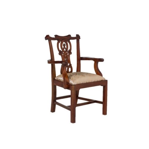 Cherry Chippendal Arm Chair