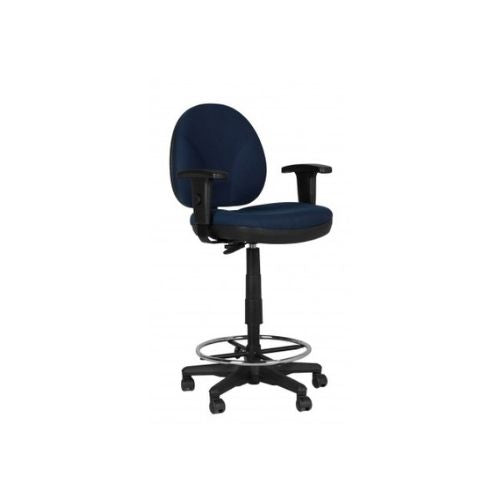 Blue Fabric Drafting Chair