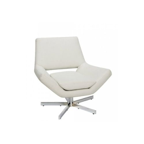 White Vinyl Lounge Chair