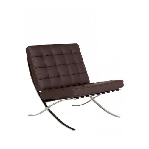 Dark Brown Leather Barcelona Chair