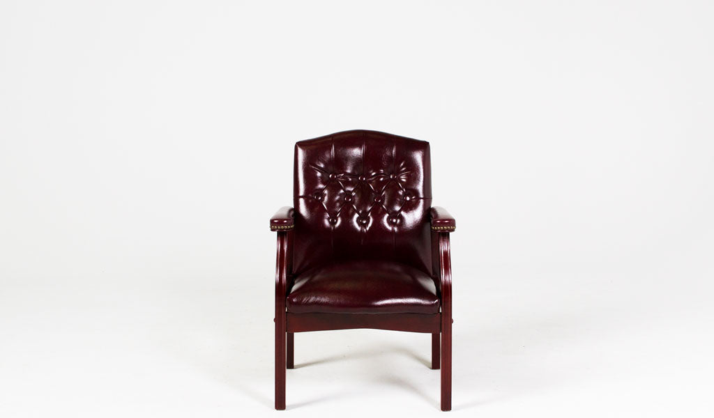 Oxblood Tufted Armchair