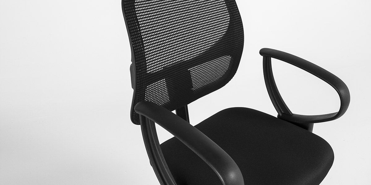 Black Mesh Back Drafting Chair
