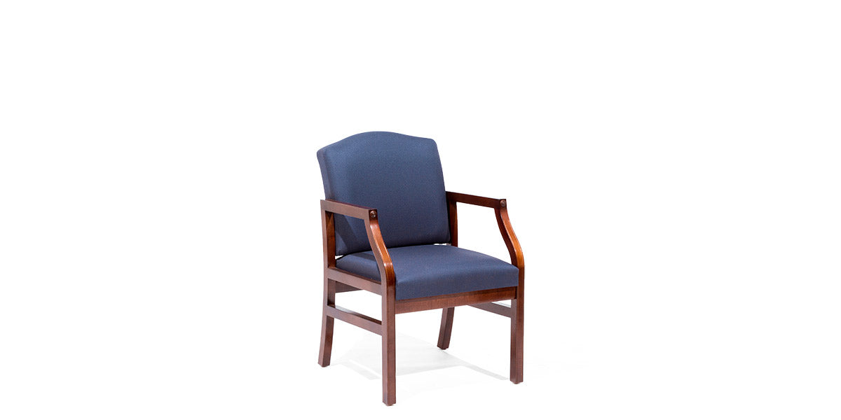 2-Seater Blue Fabric Tandem Seating with Table