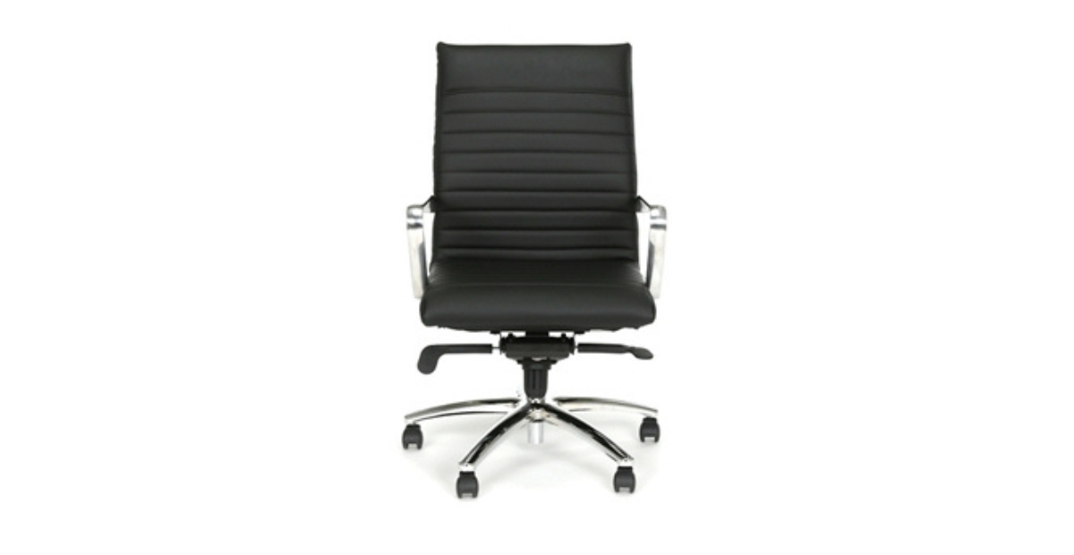 Black with Chrome Mid Back Executive Chair