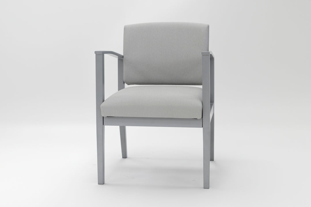 Grey Vinyl Guest Chair