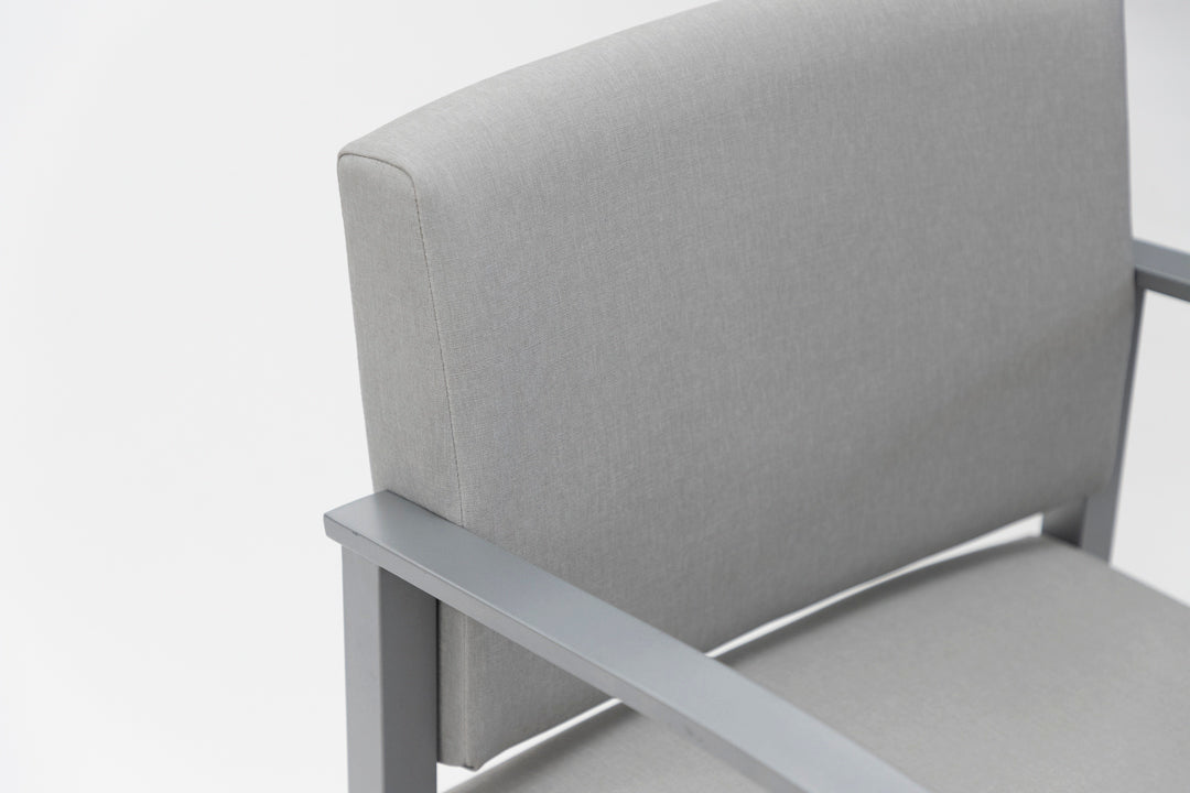 Grey Vinyl Guest Chair