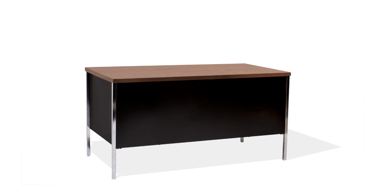 60" Black Metal Desk