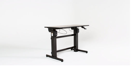 48"W Walnut Adjustable Table Desk