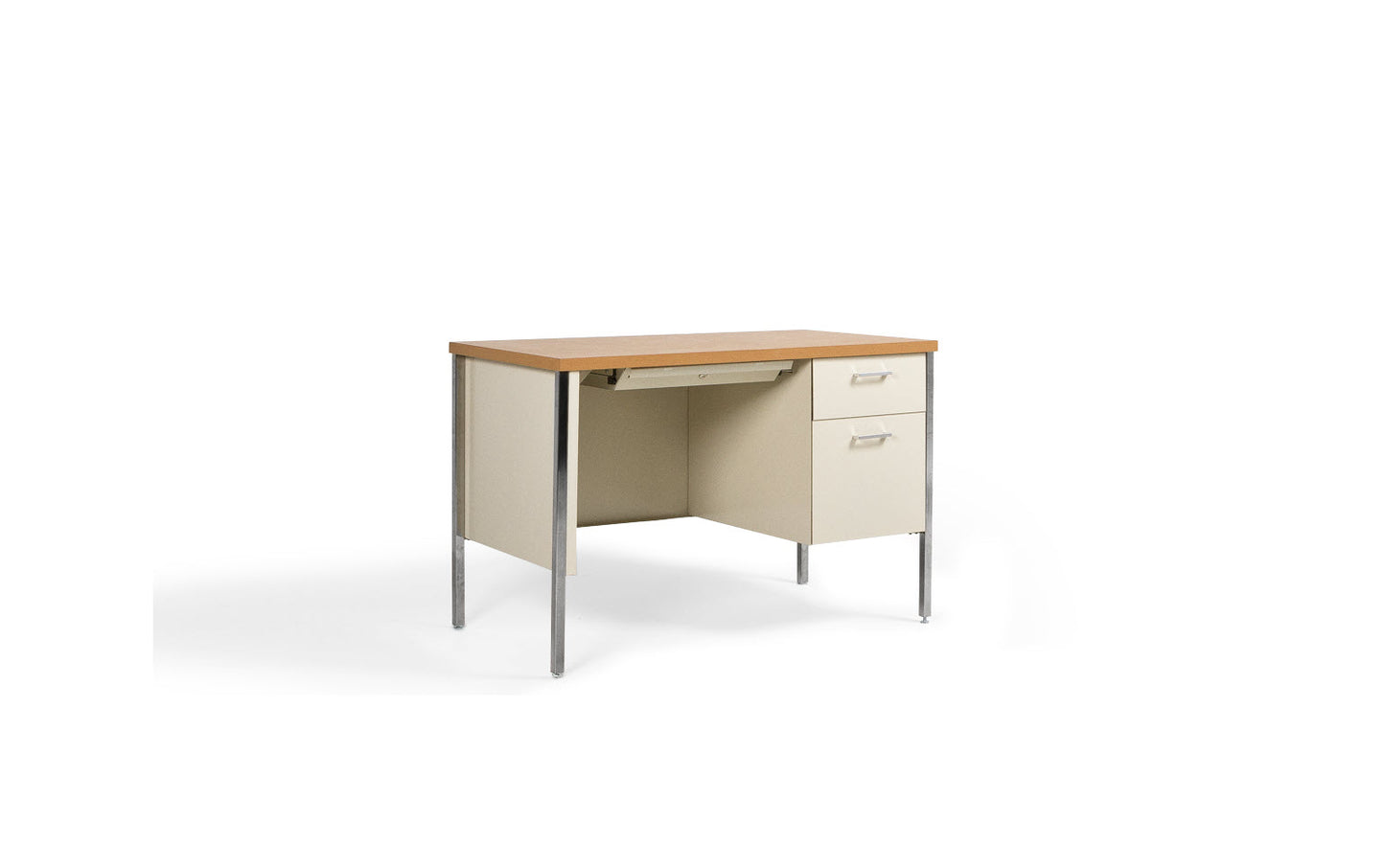 45"W Putty Metal Desk