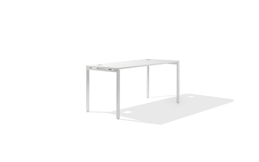 60"W White Table Desk