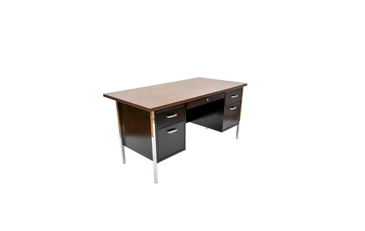 60"W Metal Desk with Overhang