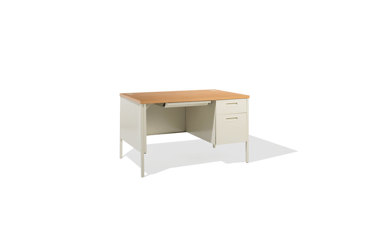 48"W Putty Metal Desk