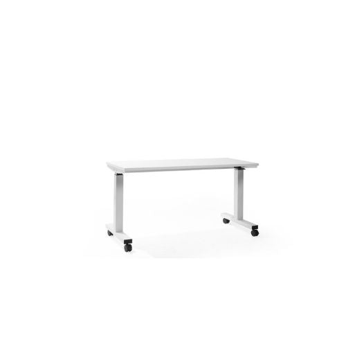 60"W White Adjustable Table Desk