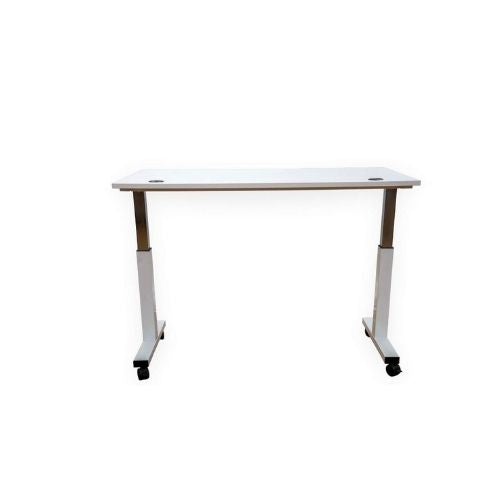 60"W White Adjustable Table Desk