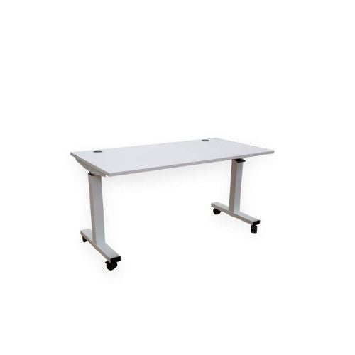 60"W White Adjustable Table Desk