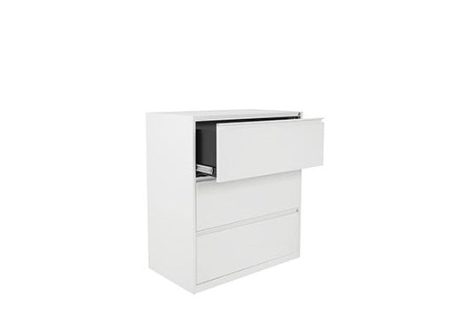 3 Drawer Lateral File- White
