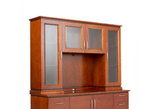 Hutch with Glass Doors - Cherry