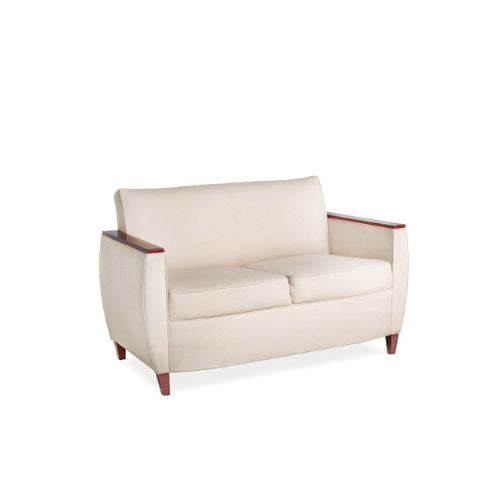 53.5"W Beige Fabric Loveseat