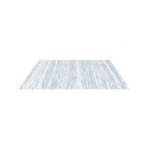5' x 7' Blue and White Rug