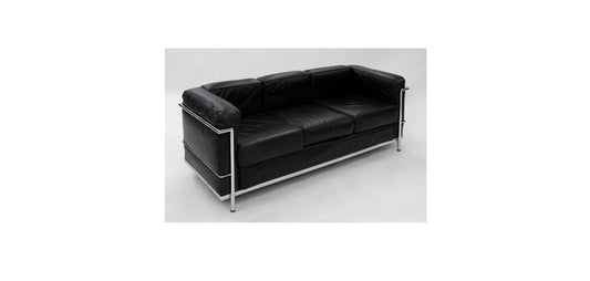 70" Corbusier Style Sofa - Black