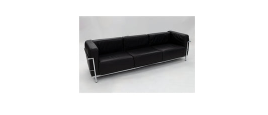 93" Corbusier Style Sofa - Black