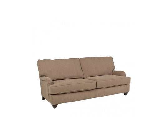 81"W Taupe Fabric Sofa