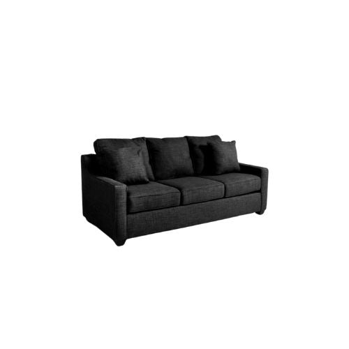81"W Charcoal Fabric Sofa