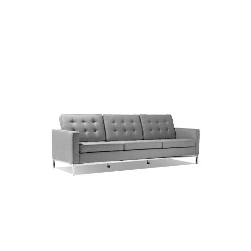 91.5"W Light Grey Loft Sofa