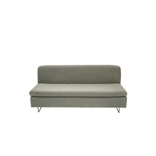 66"W Grey Armless Sofa