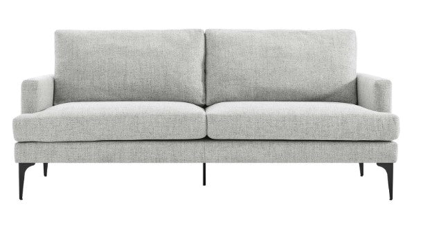75.5" Grey Fabric Sofa