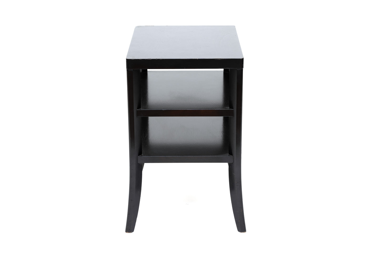 Espresso End Table with Shelves