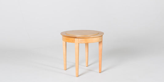 19.5"H Round Natural End Table