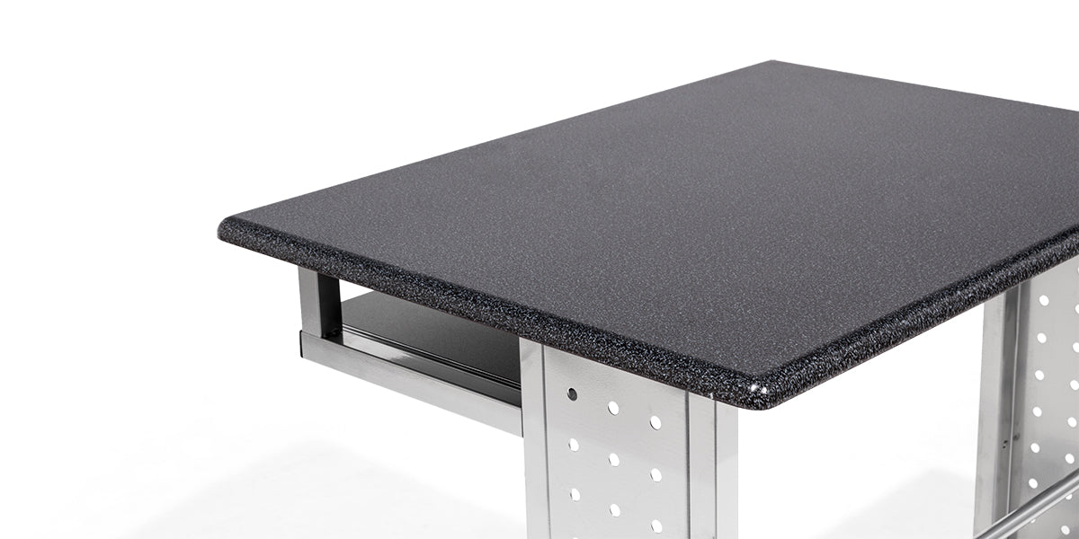 Mobile Computer Cart with Keyboard Shelf