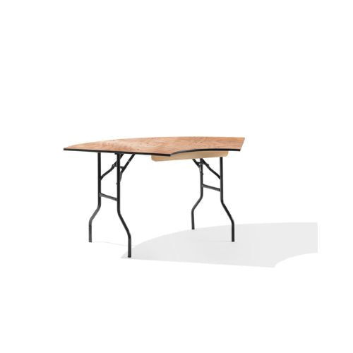 66"W Curved Folding Table- Unfinished