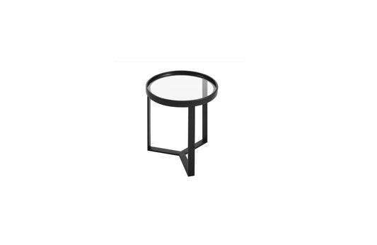 17.5" Round End Table- Black