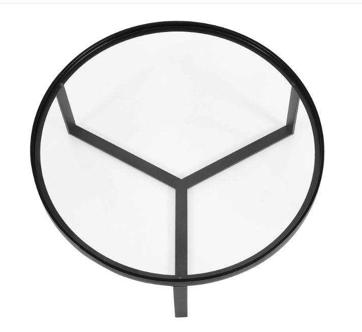 35.5" Round Coffee Table - Black