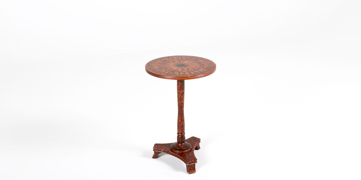 15.75"W Round Cherry Accent Table