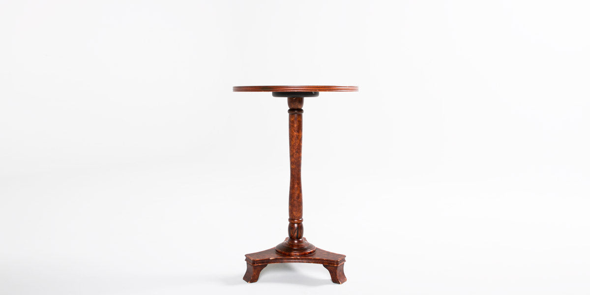 15.75"W Round Cherry Accent Table