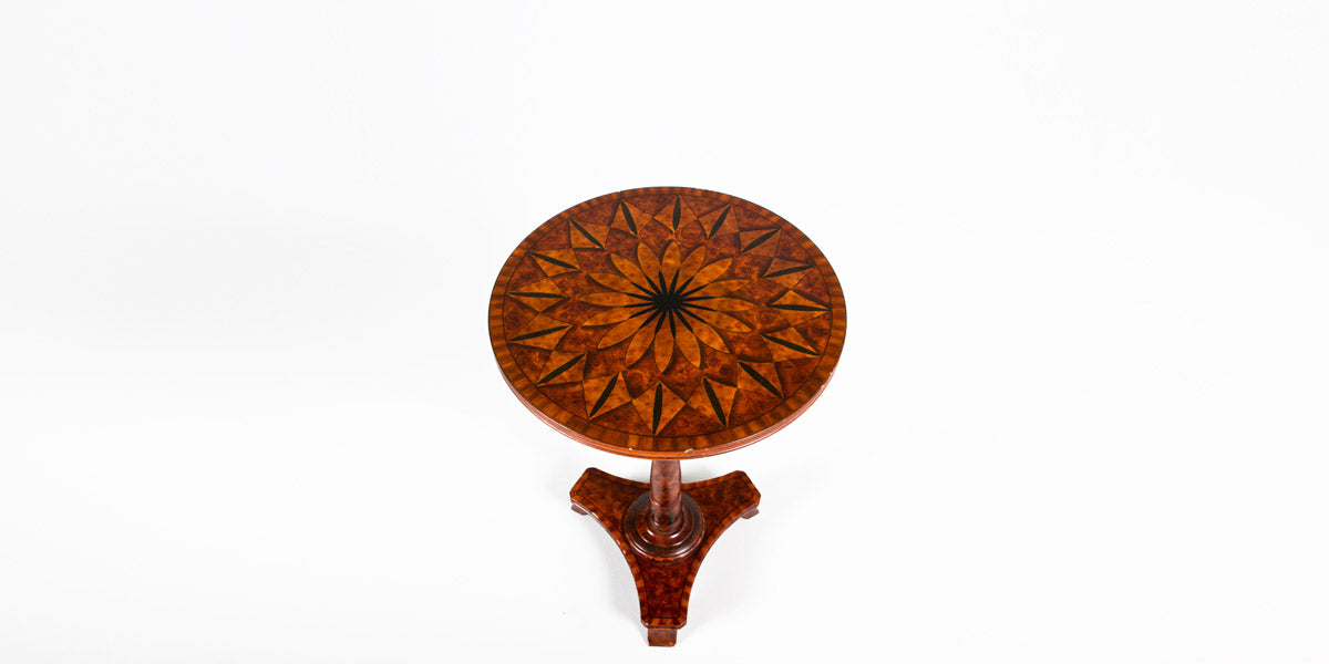 15.75"W Round Cherry Accent Table