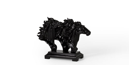 Black Resin Horses