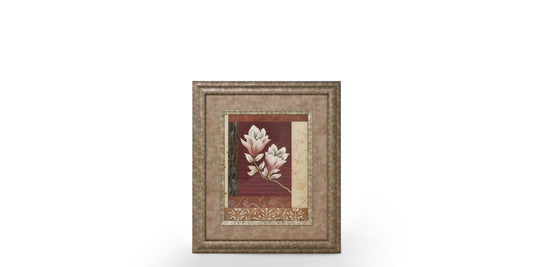 30.5"H Floral Art/silver frame