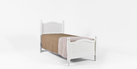 Twin White Bed