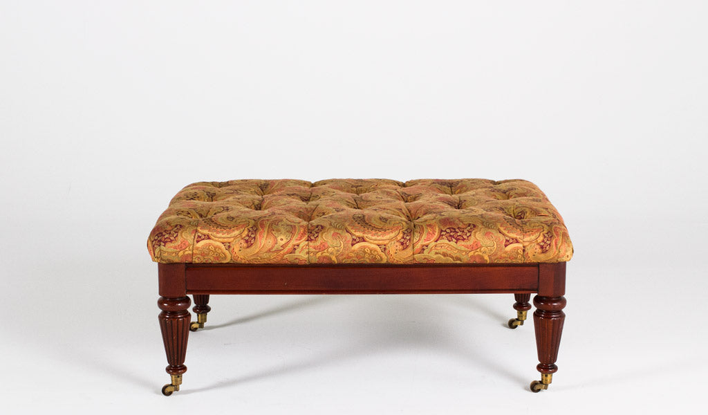 44"W Fabric Tufted Ottoman