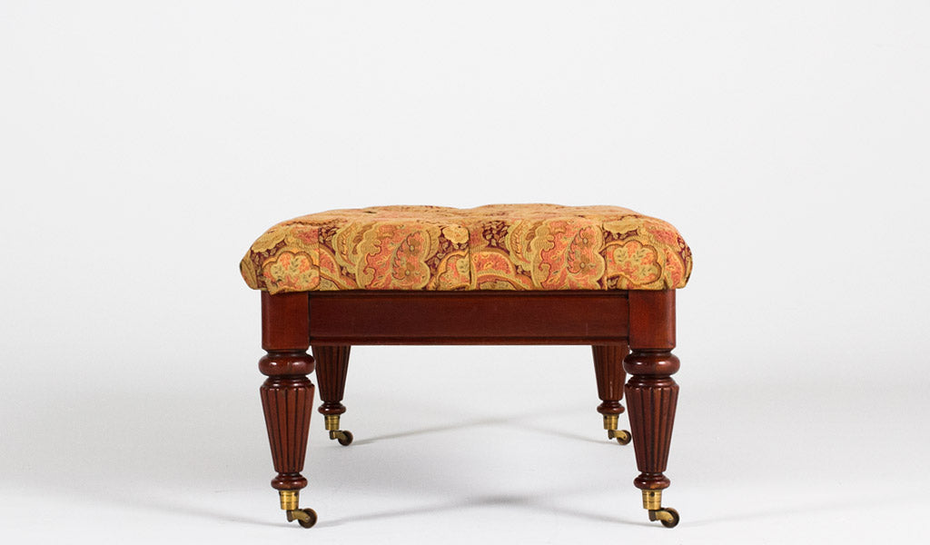 44"W Fabric Tufted Ottoman