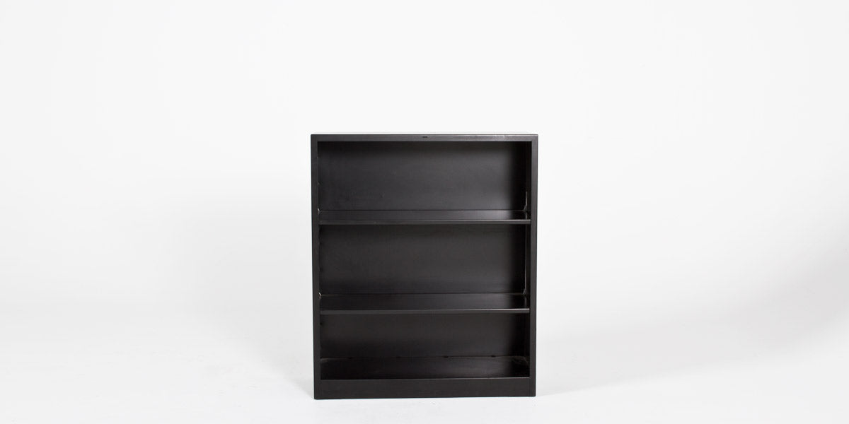 41"H Metal Bookcase-Black