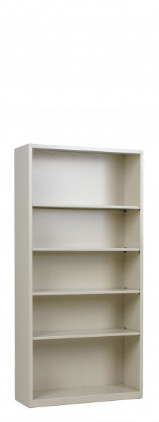 81"H Metal Bookcase-Putty