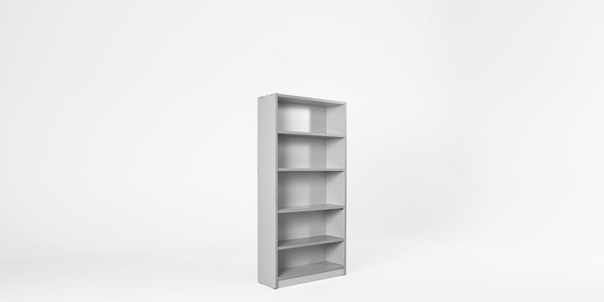 72"H Light Grey Bookcase