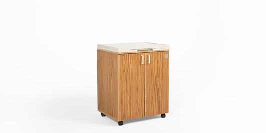 Oak Mobile Storage Cabinet